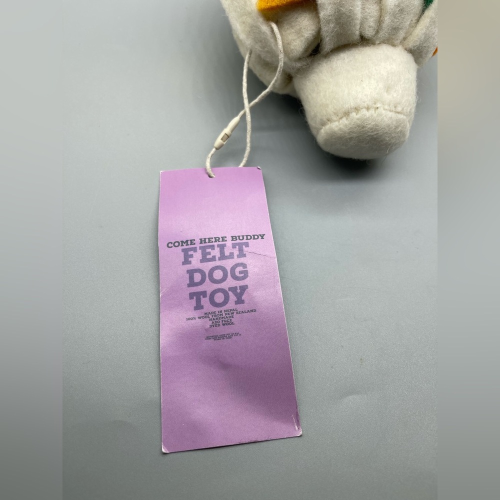 Fair Trade Mushroom Dog Felt Toy, Lavender, NWT - Picture 5 of 7
